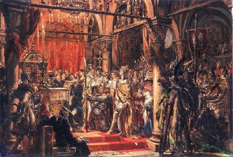 Koronacja pierwszego króla Polski R.P. 1025 - obraza Jan Matejko 