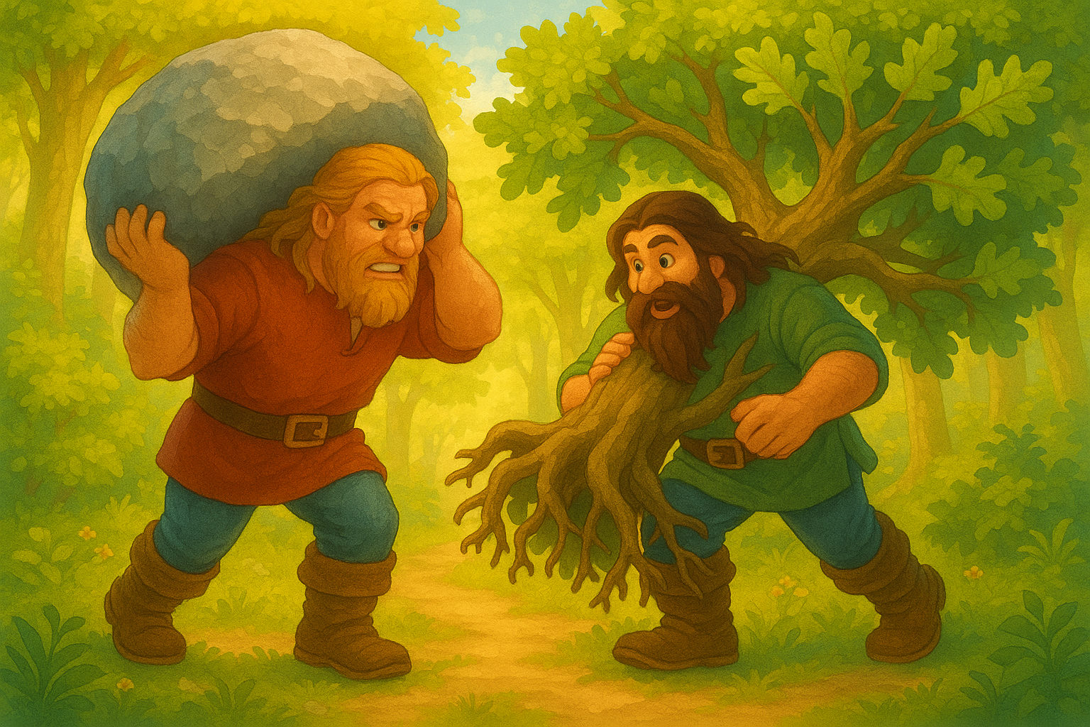 Waligóra i Wyrwidąb ruszają do walki ze Smokiem 