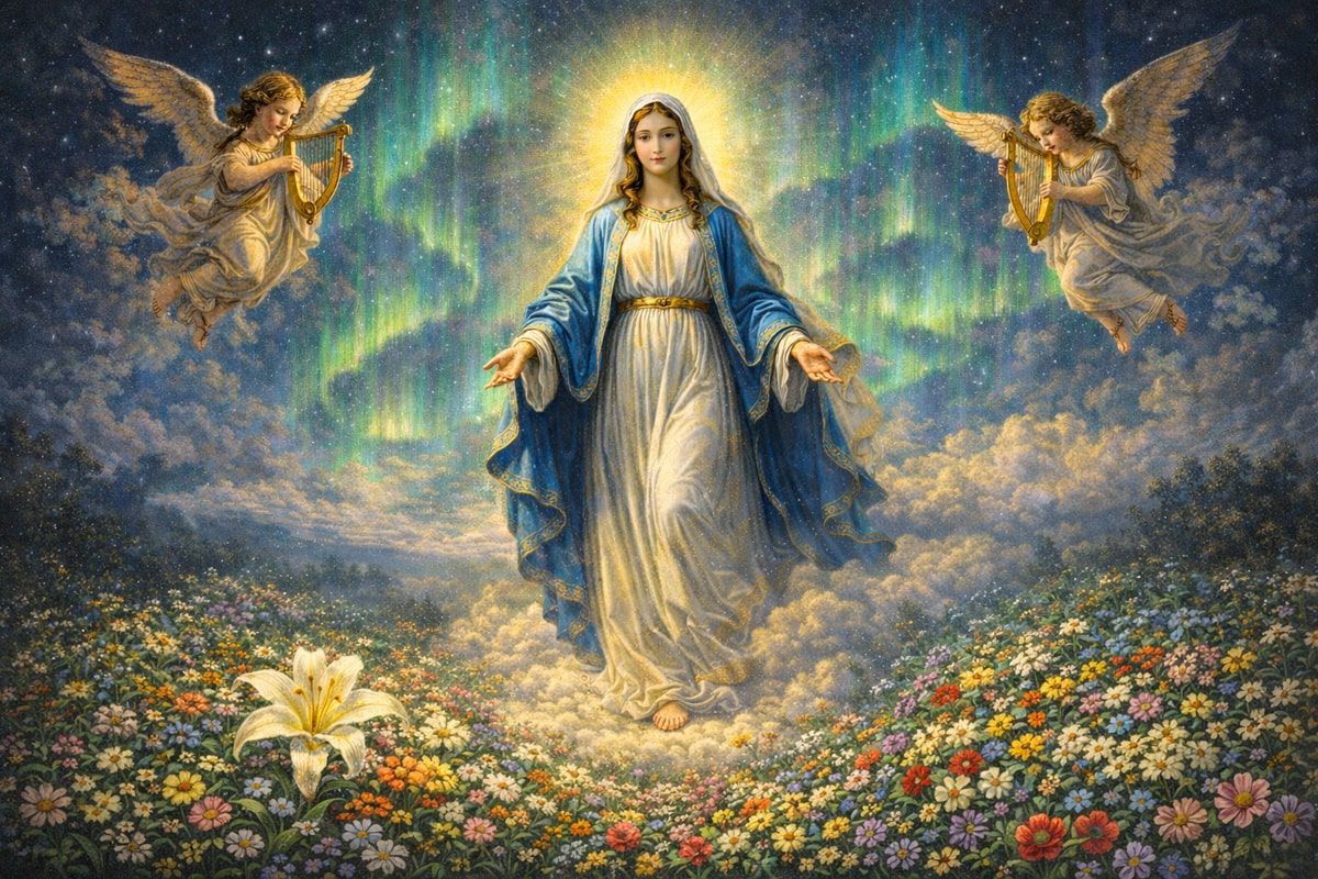 Najświętsza Maryja Panna wśród polnych kwiatów