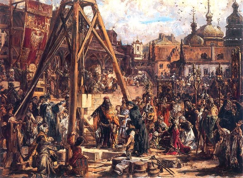 Powtórne zajęcie Rusi. Bogactwo i oświata. R.P. 1366 - obraz Jana Matejko