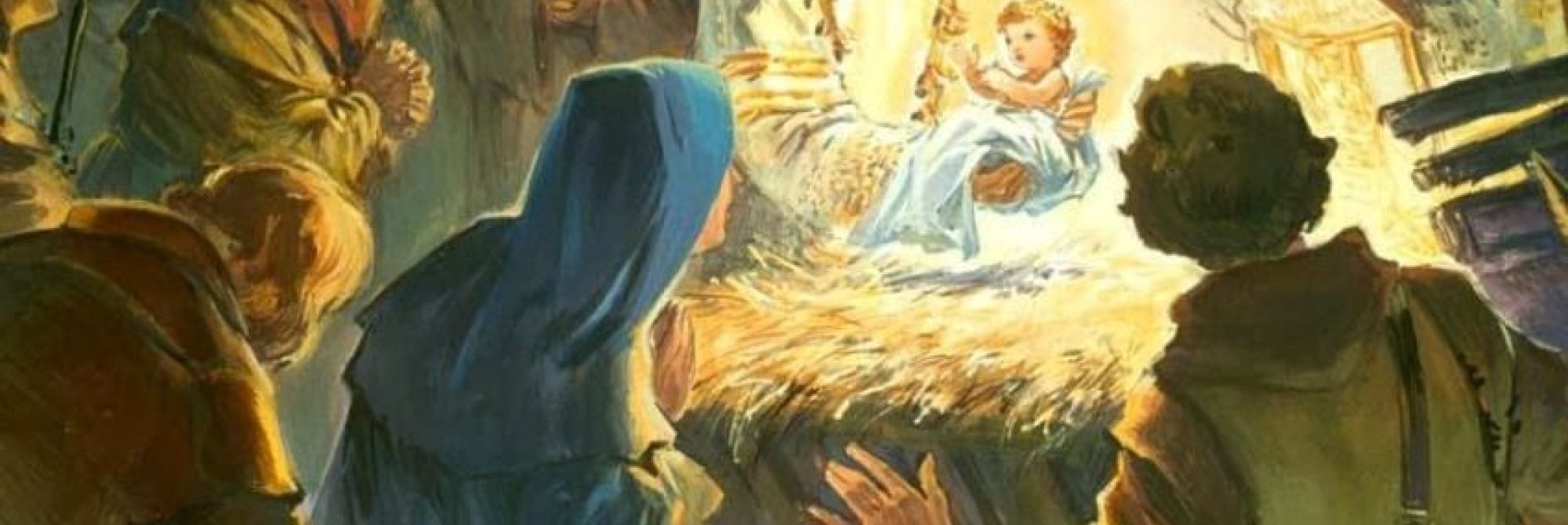 Św Franciszek kładzie dzieciątko Jezus do żłobka