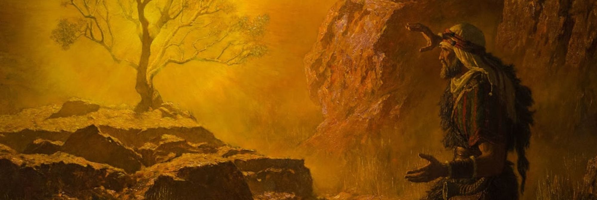 Mojżesz i płonący krzew - Arnold Friberg