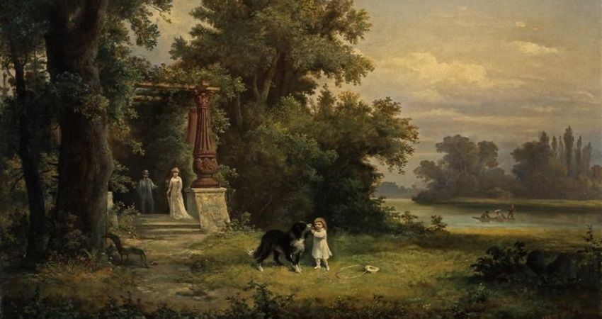 Franciszek Kostrzewski, Scena w ogrodzie
