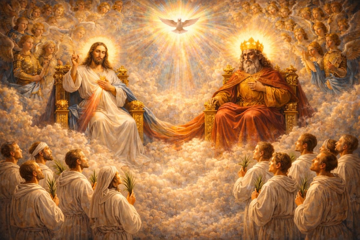 Trójca Przenajświętsza w otoczeniu Aniołów i Męczenników