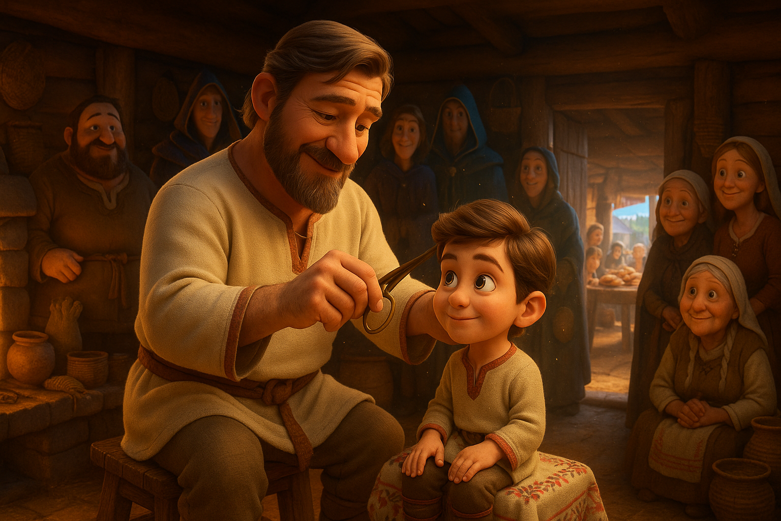 Piast Kołodziej postrzyżyny syna. 