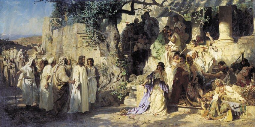 Chrystus i jawnogrzesznica (obraz Siemiradzkiego)