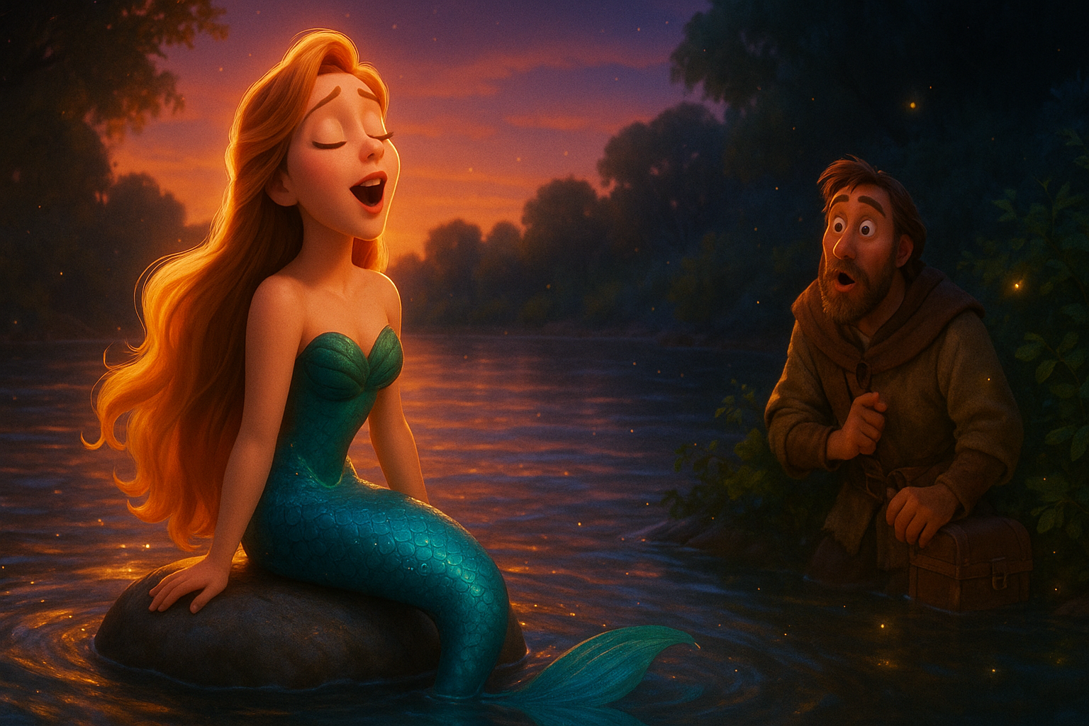 Syrenka Warszawska śpiewa nad brzegiem Wisły